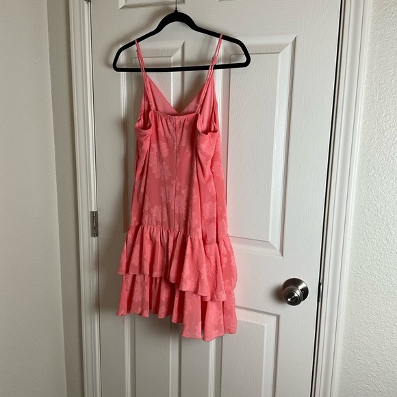 Women's Triangle Cup Tiered Mini Skater Dress - Wild Fable Pink Size large - Picture 9 of 10